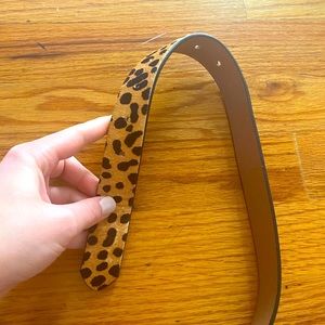 Calf hair genuine leather women’s belt